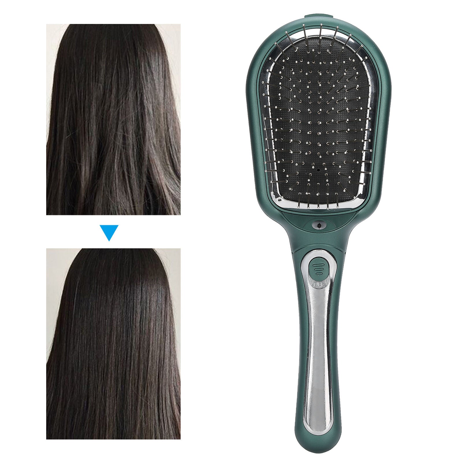 new Electric Negative Ion Massage Comb Therapy Scalp Massage Brush(Emerald ) HGF koeek - KOEEK