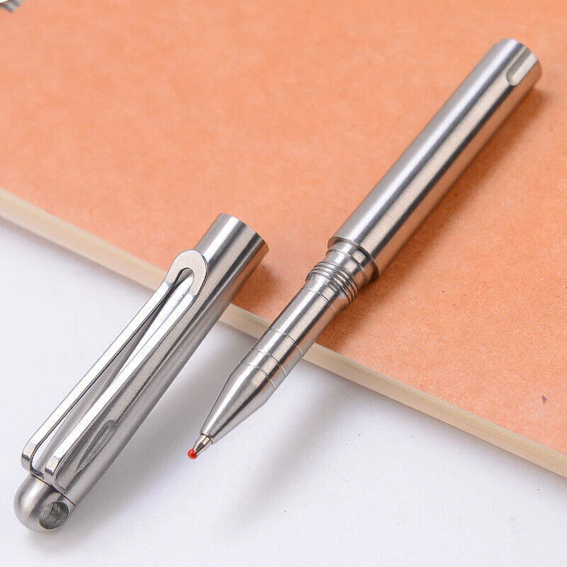 Stainless Steel Writing Pen 3 heads Heavy Duty EDC Ballpoint Pen Survival Tools 07FC0E-D4 - KOEEK