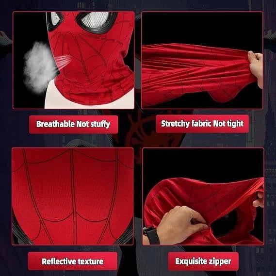 Spider-Man Mask with LED Light Remote Control Moving Eyes Superhero Costume 07FC0E-D4 - KOEEK