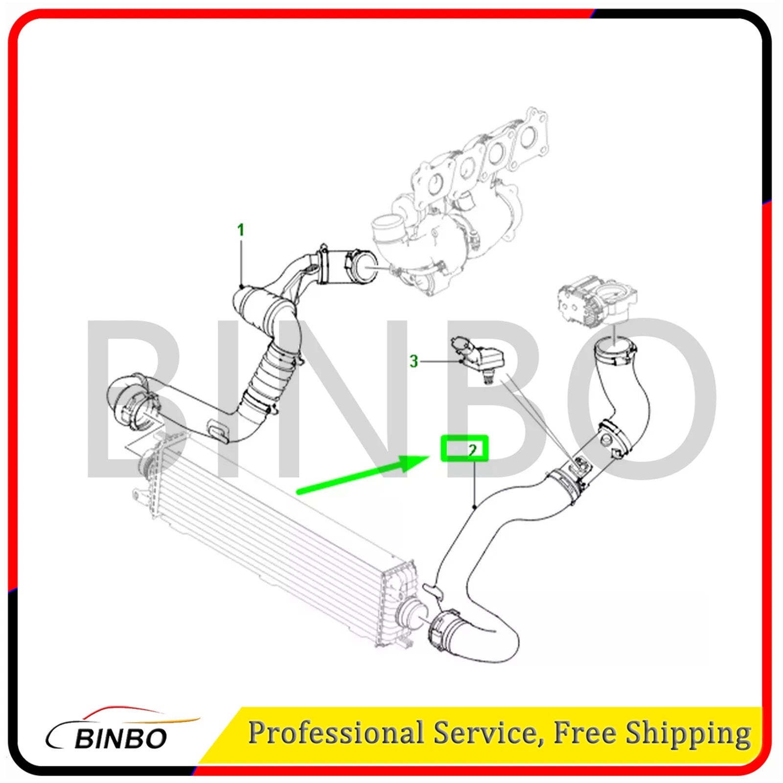 Intercooler Exhaust Outlet Air Filter Hose Pipe Tube For Jaguar XE F-PACE 07FC0E-D4 - KOEEK