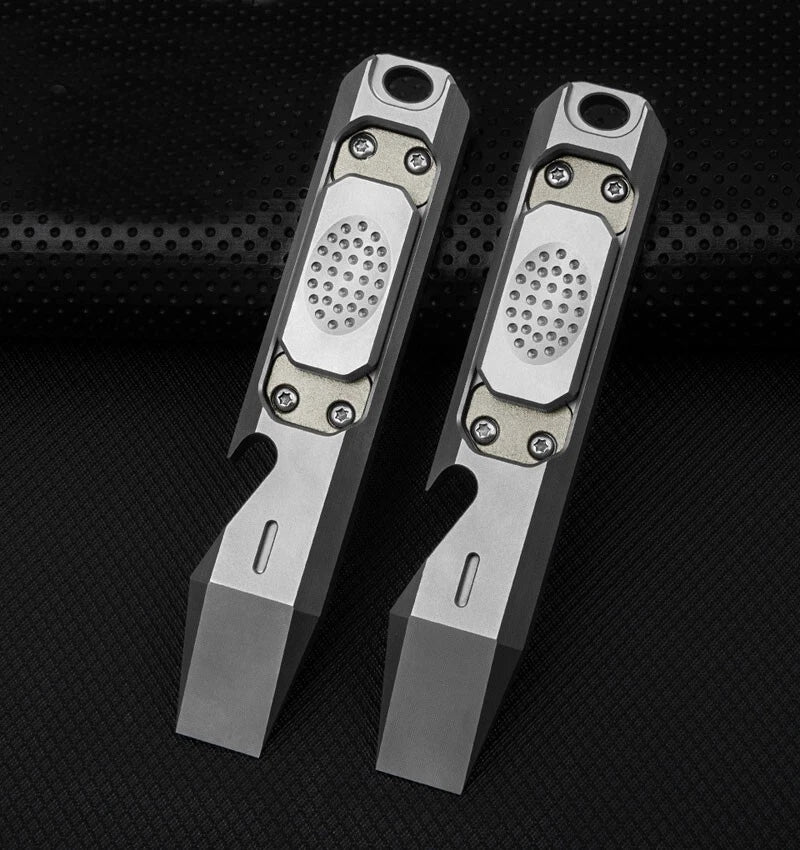 EDC Titanium Alloy Multi Tools Pry Bar Crowbar Fidget Clicker Toy Stress Relief 07FC0E-D4 - KOEEK