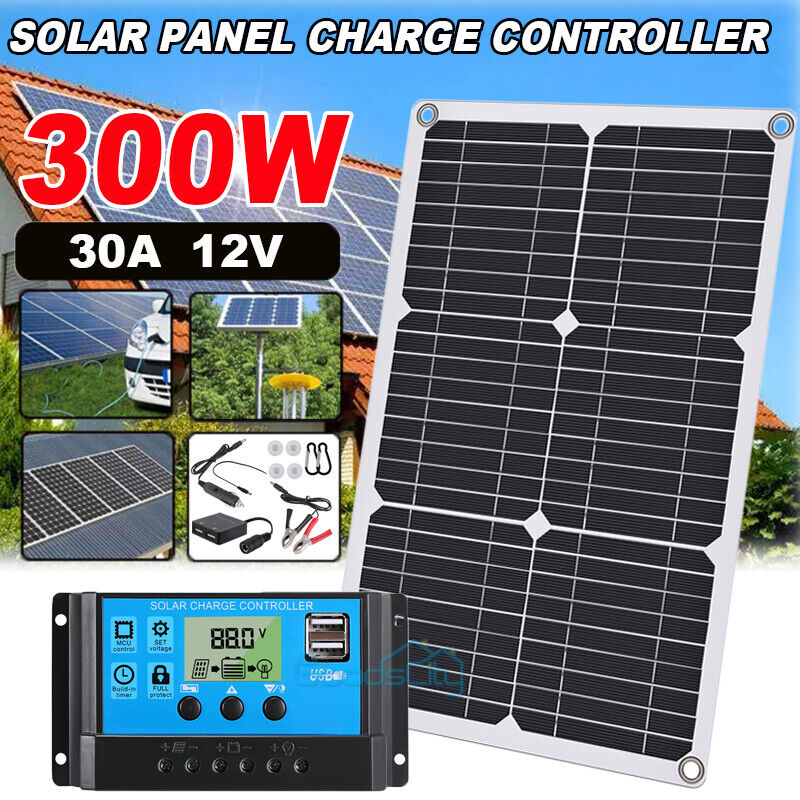 ny 800W Watt Mono Solcellepanel 12V Lading Off-Grid Batteristrøm RV Home Boat Camp