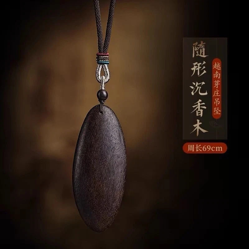 Vietnam Agarwood Pendant Natural Old Wood Necklace For Men Women 07FC0E-D4 - KOEEK