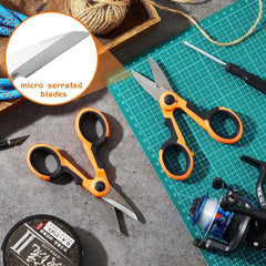 new Honoson 2 Pcs Fishing Scissors Braided Line Cutters Heavy Duty Orange HONOSON - KOEEK