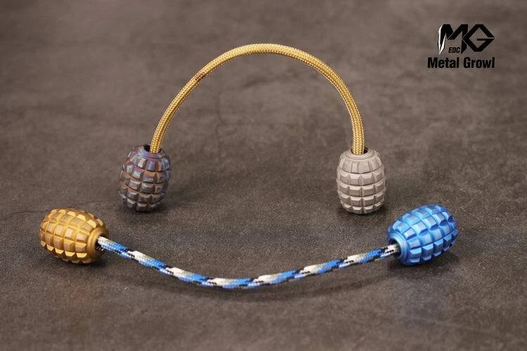Titanium Begleri Knife Lanyard Beads Keychain Decoration DIY EDC Tool Pendants 07FC0E-D4 - KOEEK