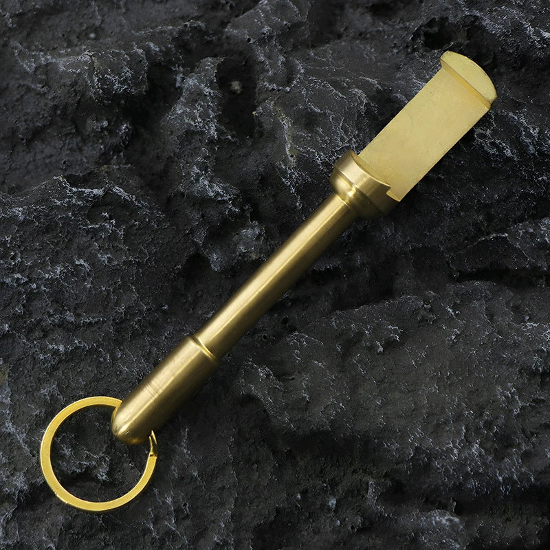 Handmade Creative Portable Solid Brass Bottle Opener Key Chain Pendant  EDC Tool 07FC0E-D4 - KOEEK
