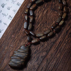 10mmVietnam Nha Trang Agarwood Bead Necklace Prayer Beads Sweater Chain Car Hang 07FC0E-D4 - KOEEK