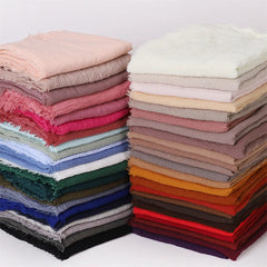 Women's Hijabs Scarf Solid Cotton Blend Breathable Muslim Scarf Shawls and Wraps 07FC0E-D4 - KOEEK