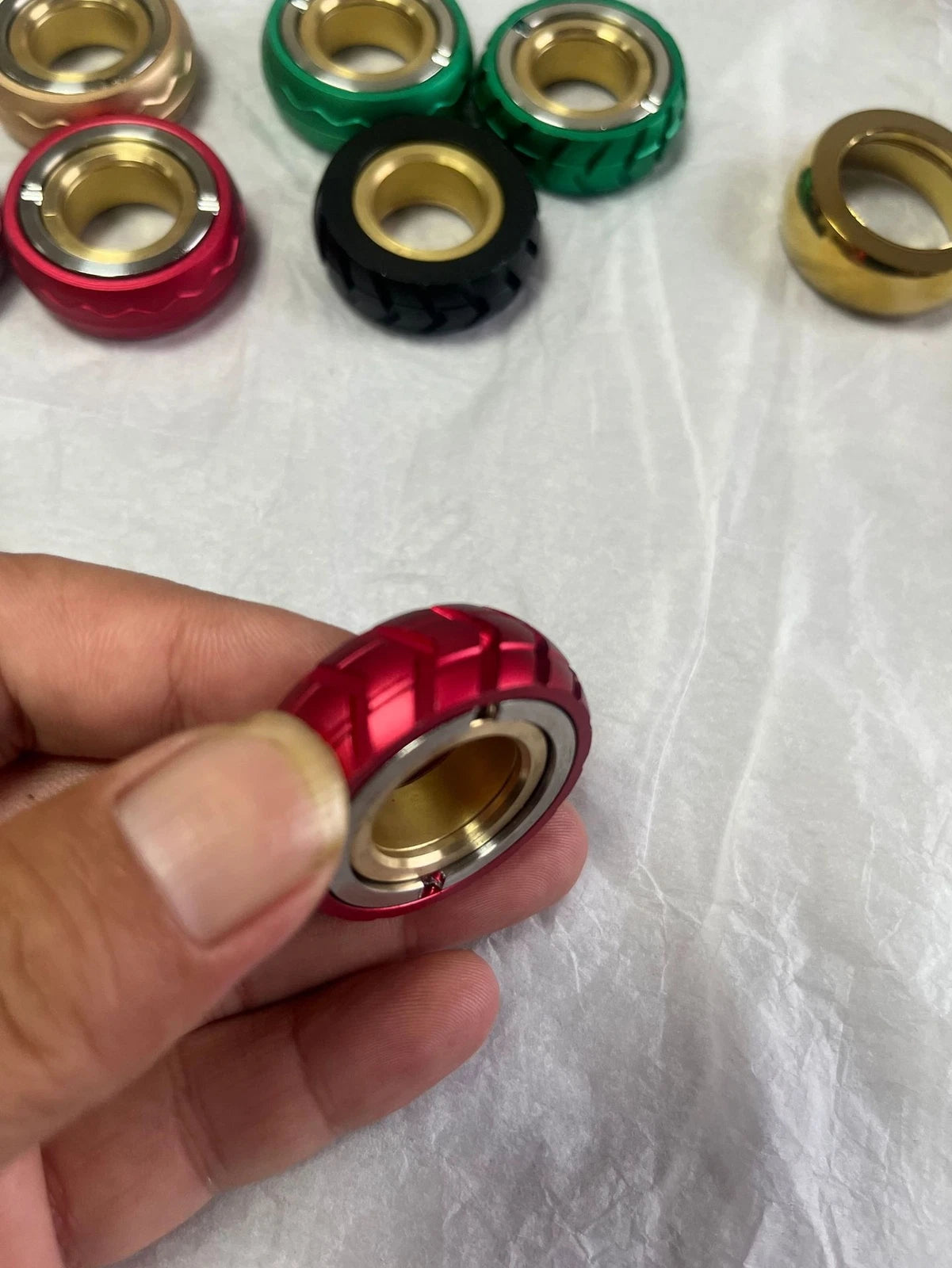 EDC Small Mechanic Ring Fidget Clicker Slider Haptic Stress Relief Toy 07FC0E-D4 - KOEEK
