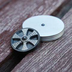 Pocket Haptic Coin Fidget Metal EDC spinner Toy Spinning Top Gift CNC 07FC0E-D4 - KOEEK