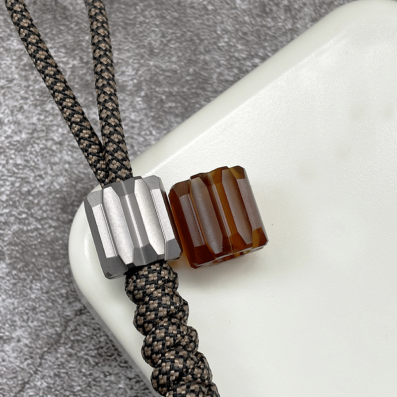 Titanium/PEI Knife Lanyard Bead DIY Necklace Bracelet Paracord Charm EDC Pendant 07FC0E-D4 - KOEEK