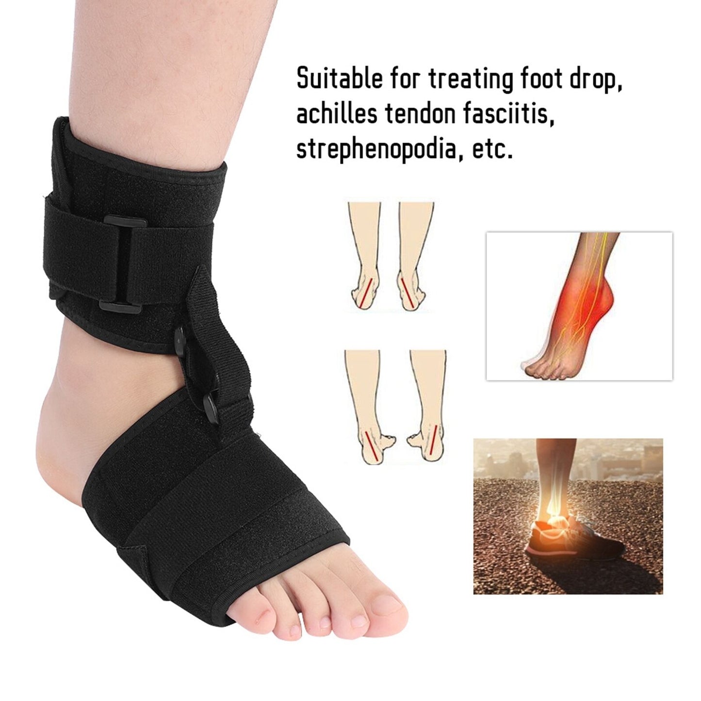 new AFO Foot Drop Brace Drop Foot Brace For Walking - Use As A Left Or Right koeek - KOEEK