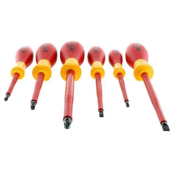 new Wiha 32092 Insulated Screwdriver Set, Slotted/Phillips Tip, Alloy Steel With koeek - KOEEK