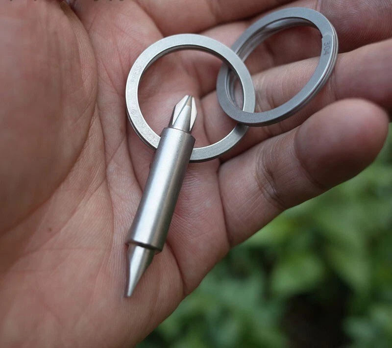 EDC Multi Tools Portable Titanium Bottle Opener Bolt Driver Screwdriver Keychain 07FC0E-D4 - KOEEK