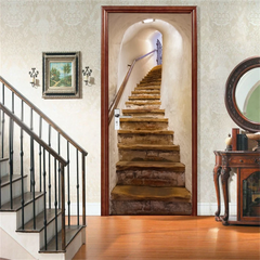 Stairway Wall Art  Self-adhesive Wrap Murals 3D Door Sticker Decal Home Decor 07FC0E-D4 - KOEEK
