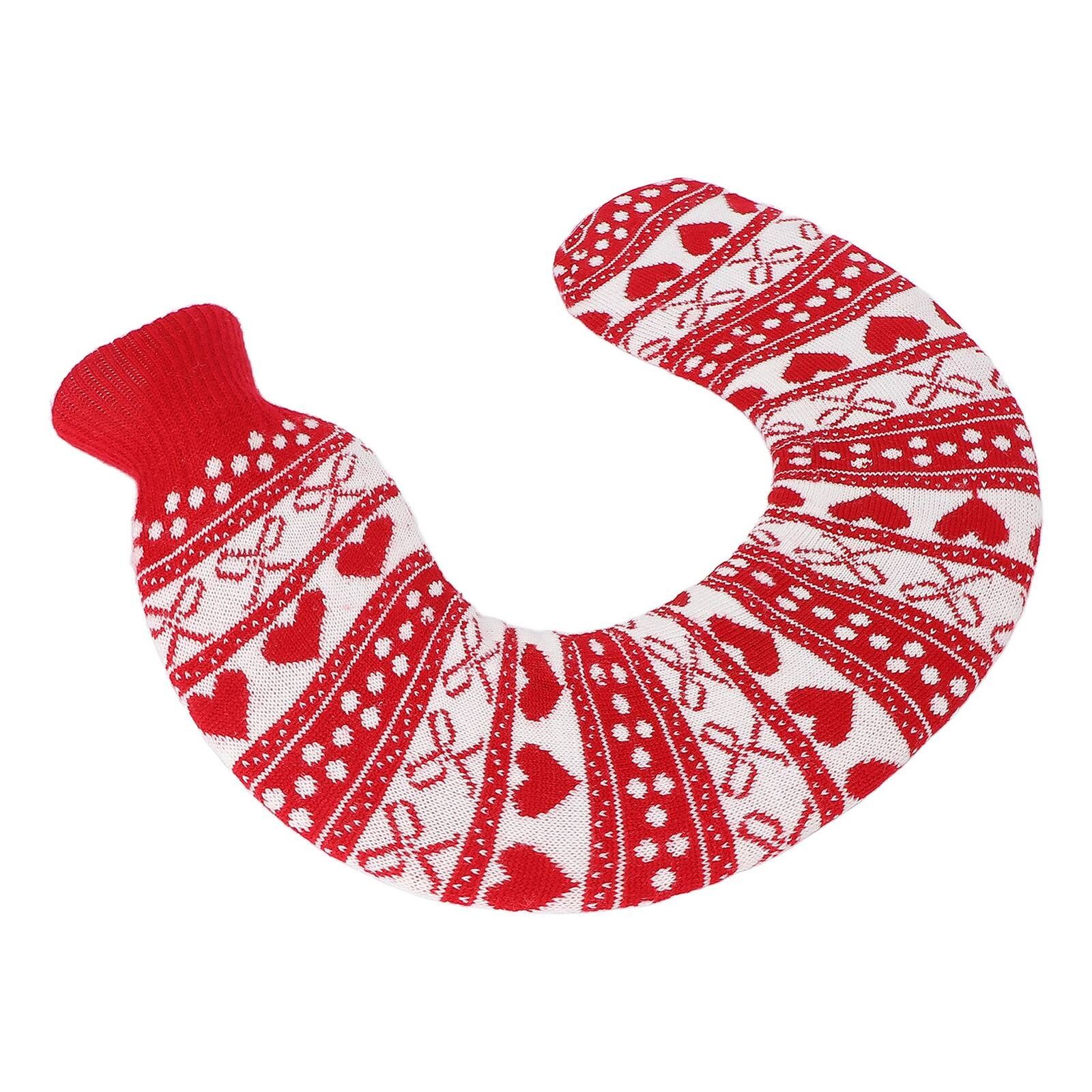 new 1L U Shaped Hot Water Bag Neck Shoulder Knitted Cover For Winter(Type 2 ) HGF koeek - KOEEK