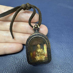 Tibetan Brass Buddhist Gau Box Amulet Reliquary Meditation Pendant 07FC0E-D4 - KOEEK
