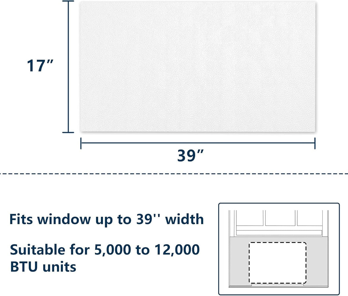 new Window Air Conditioner Surround Foam Insulation Panels,AC 39"W x 17"H, White 07FC0E-D4 - KOEEK
