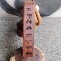 Lightning Strike Jujube Wood Token Embossed Zhongtan Marshal Nezha Token Nezha 07FC0E-D4 - KOEEK
