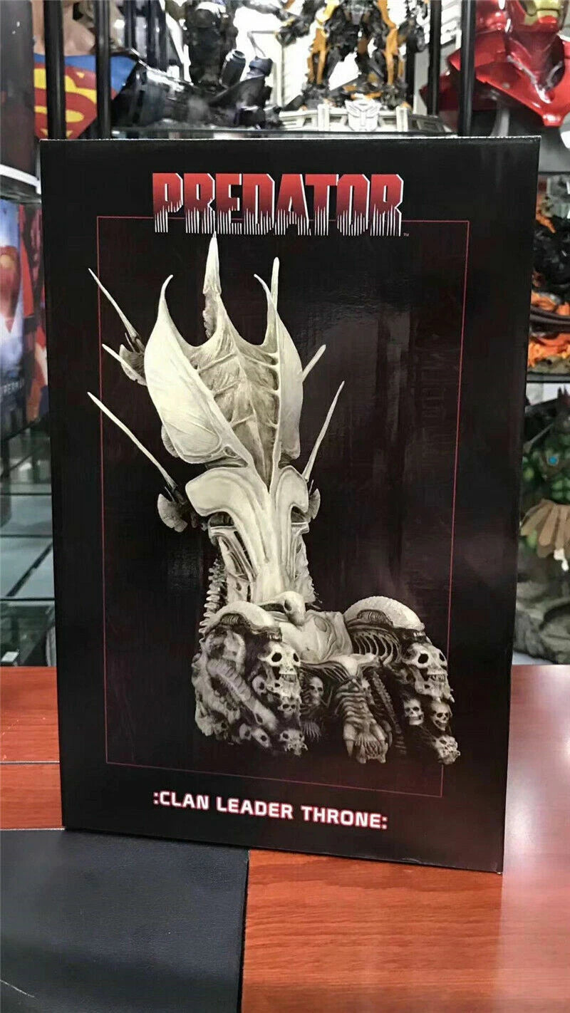 Predator Clan Leader Alien Bone Throne PVC Action Figures Diorama Element Model 07FC0E-D4 - KOEEK