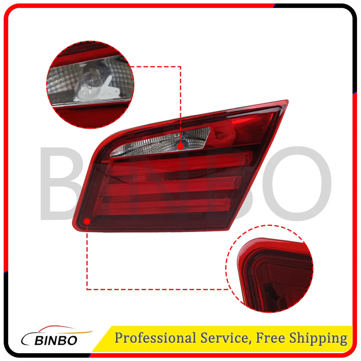 LED INNER TAIL LIGHT REAR LAMP RIGHT RH FOR BMW 5 SERIES F10 SEDAN 2010-2013 07FC0E-D4 - KOEEK