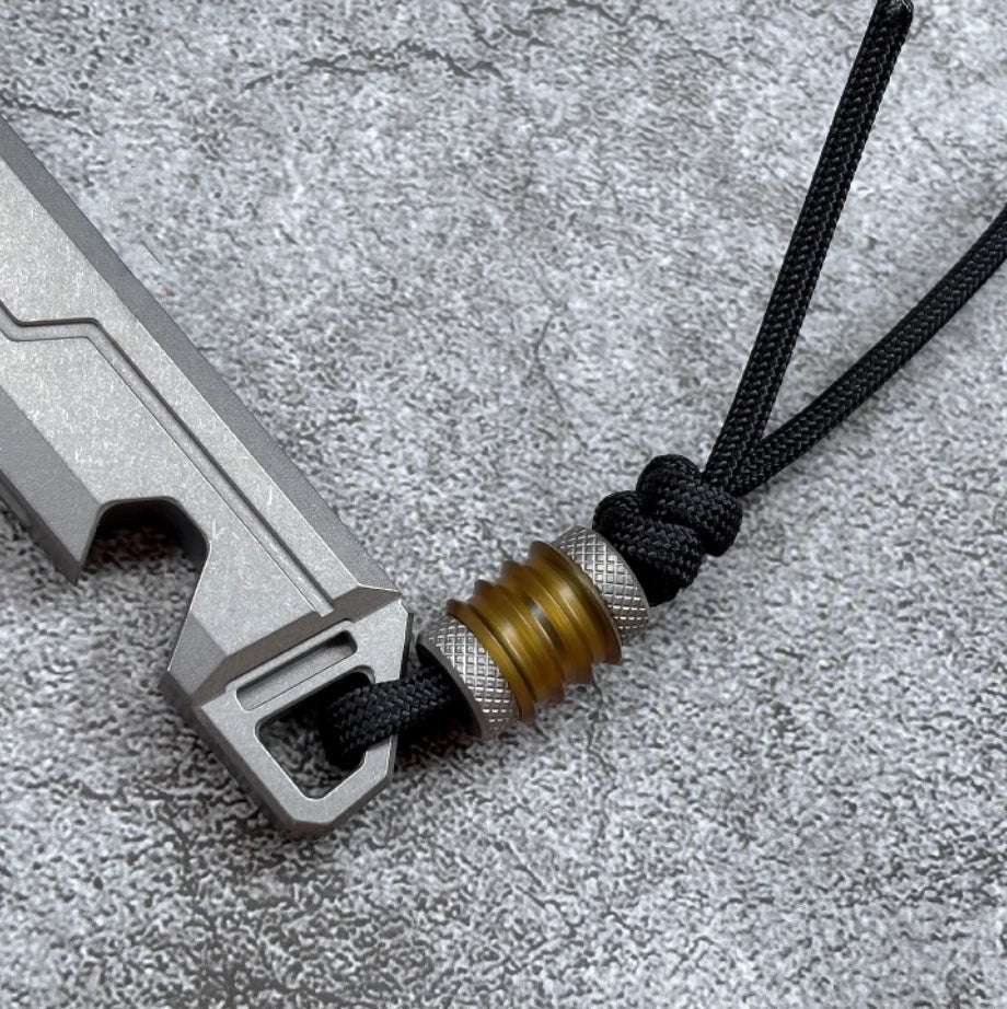 EDC Knife Lanyard Bead PEI Titanium Paracord Necklace Bracelet Making DIY Beads 07FC0E-D4 - KOEEK