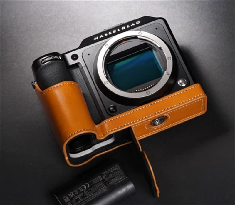 Retro  Leather Half Case Handmade Camera Cover for Hasselblad X2D 100C 07FC0E-D4 - KOEEK