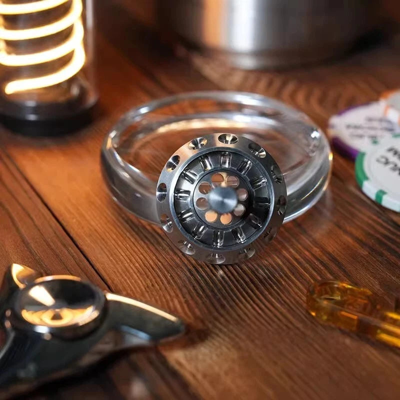 EDC Spinner Toy Stainless Steel Hand Twisting Spinning Top Gyro Gyroscope Gifts 07FC0E-D4 - KOEEK