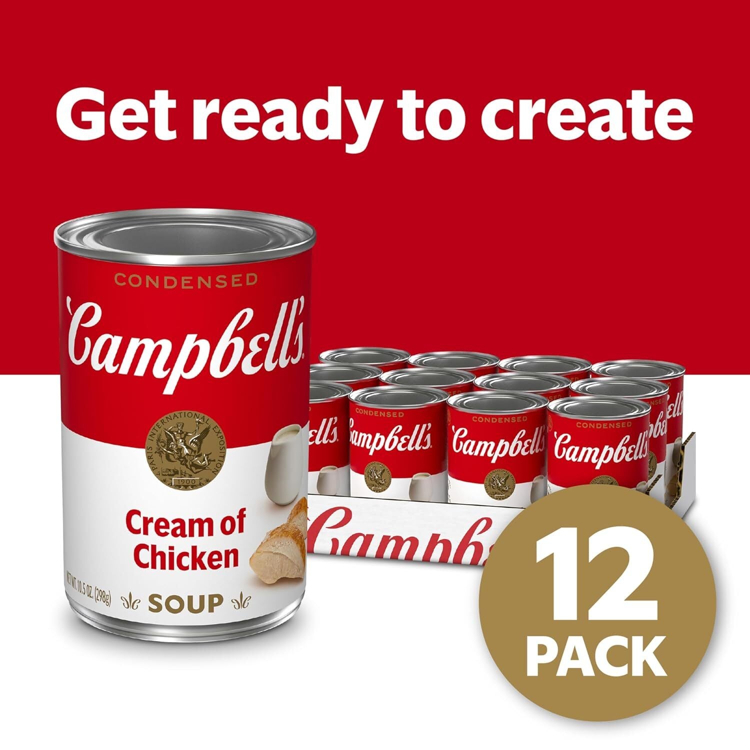 new Campbell's Condensed Cream of Chicken Soup, 10.5 Fl Oz (Pack 12) CAMPBELL'S - KOEEK