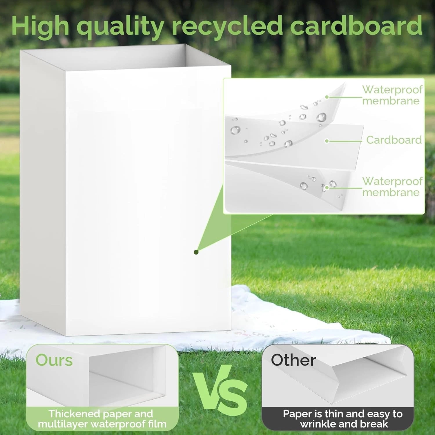 4-pack extra-large disposable trash cans,reusable portable trash cans,30 gallons 07FC0E-D4 - KOEEK