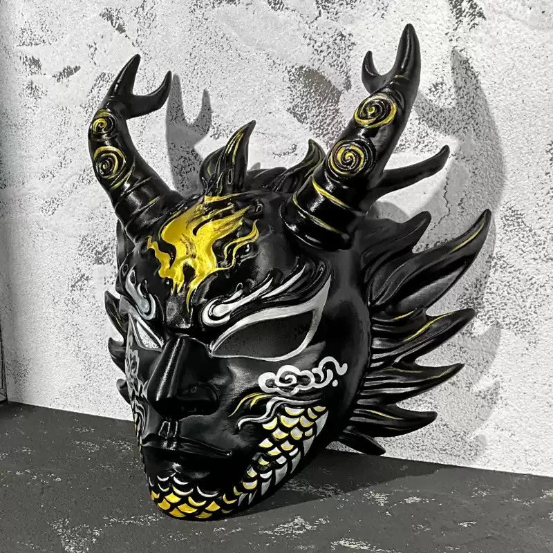 Traditional Chinese Mythological Mask Wearable Masquerade Cosplay Mask Bar Decor 07FC0E-D4 - KOEEK