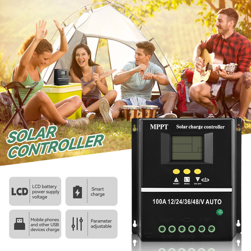 ny 4000W 100A MPPT Solar Charge Controller 12V 24V 36V 48V DC Batteri PV regulator