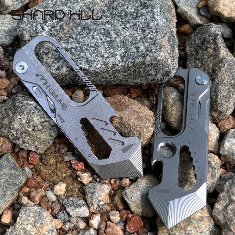 Ation Titanium alloy EDC Multi Tool with Carabiner for Outdoor Rescue 07FC0E-D4 - KOEEK