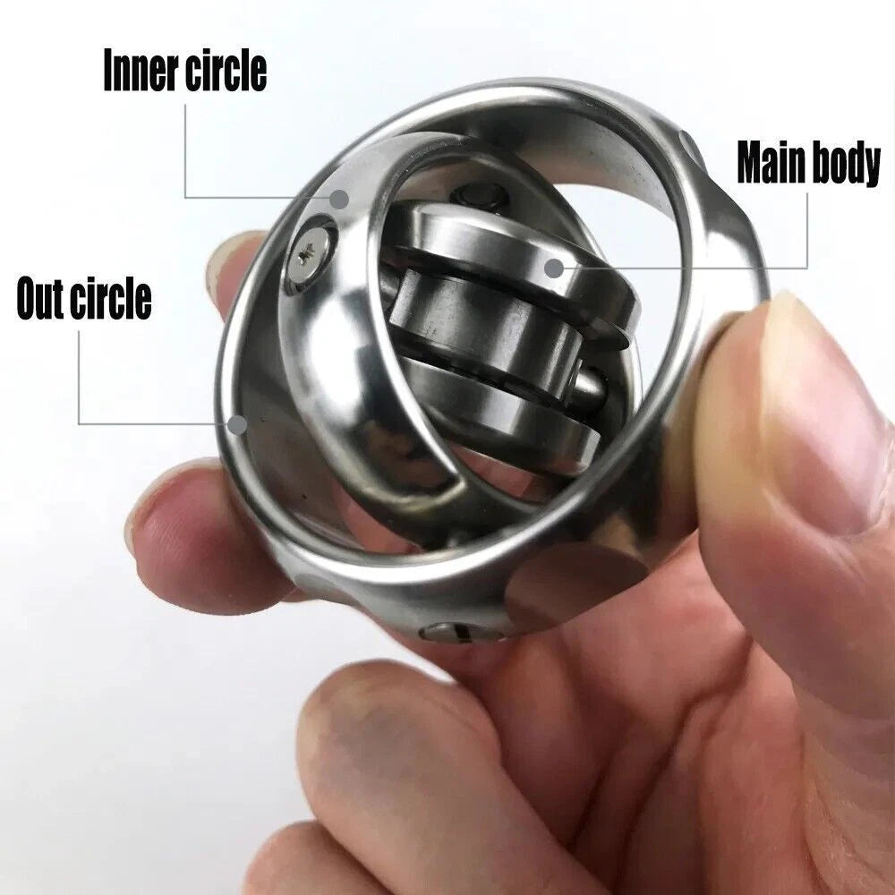 EDC Gyroscope Stainless Steel Hand Fidget Stress Relief Focus Toy gift 07FC0E-D4 - KOEEK