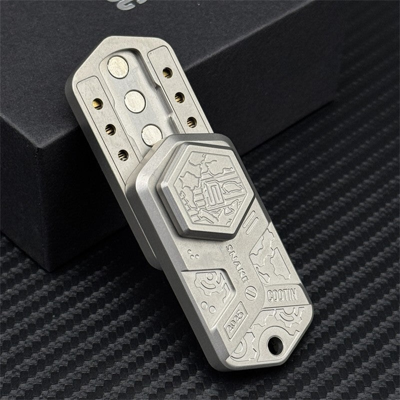 Personalized Snake EDC Fidget Toys Stainless Steel Magnetic Push Haptic Slider 07FC0E-D4 - KOEEK