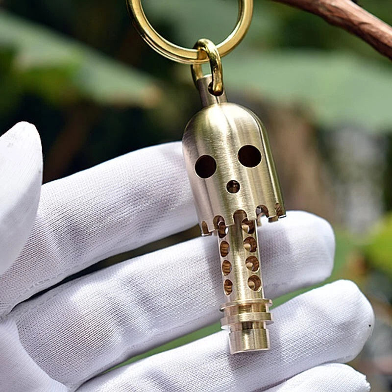 Brass Pendant Ghost Style Umbrella Rope Lanyard Knife Bead DIYAccessories EDC 07FC0E-D4 - KOEEK