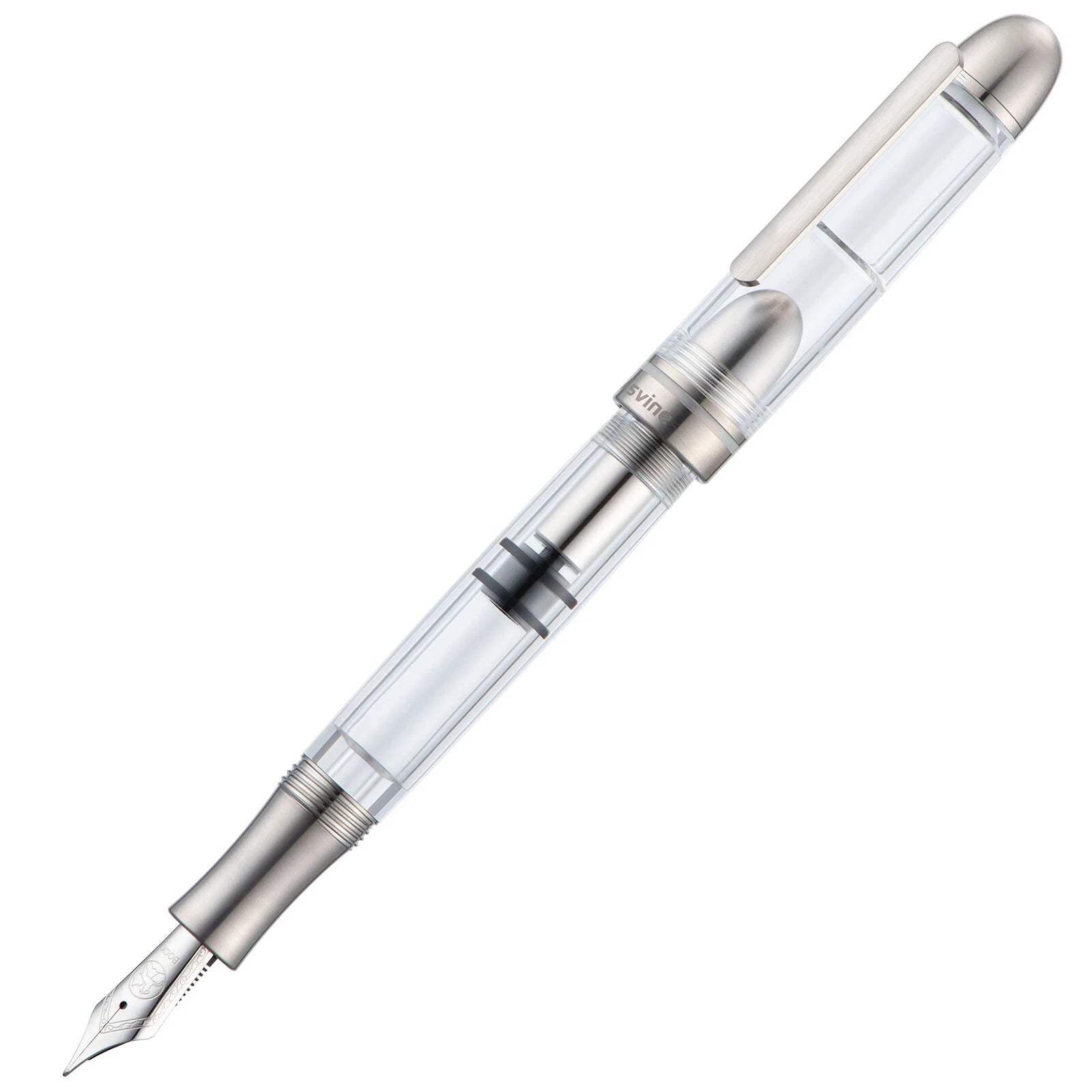 Titanium & Acrylic Writing Pen Asvine P36 Piston Fountain Pen Bock/ Asvine Nib 07FC0E-D4 - KOEEK