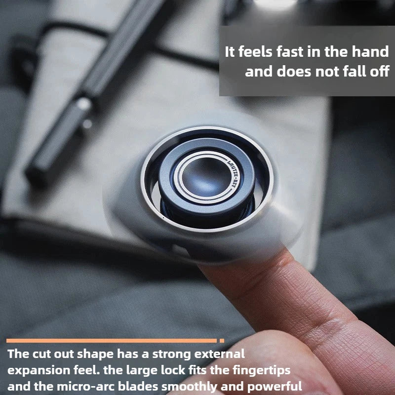Lautie Bit-04 Three-leaf Mechanical Metal Rotating Finger Top Spinner Toy Gift 07FC0E-D4 - KOEEK