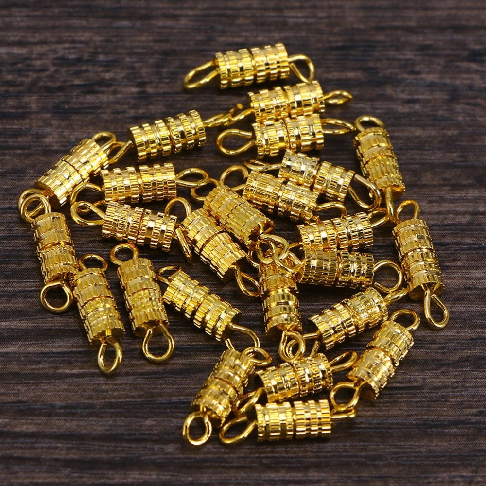 5 Bags Bracelet Clasp Connectors Barrel Screw Type Clasps for Necklace 07FC0E-D4 - KOEEK