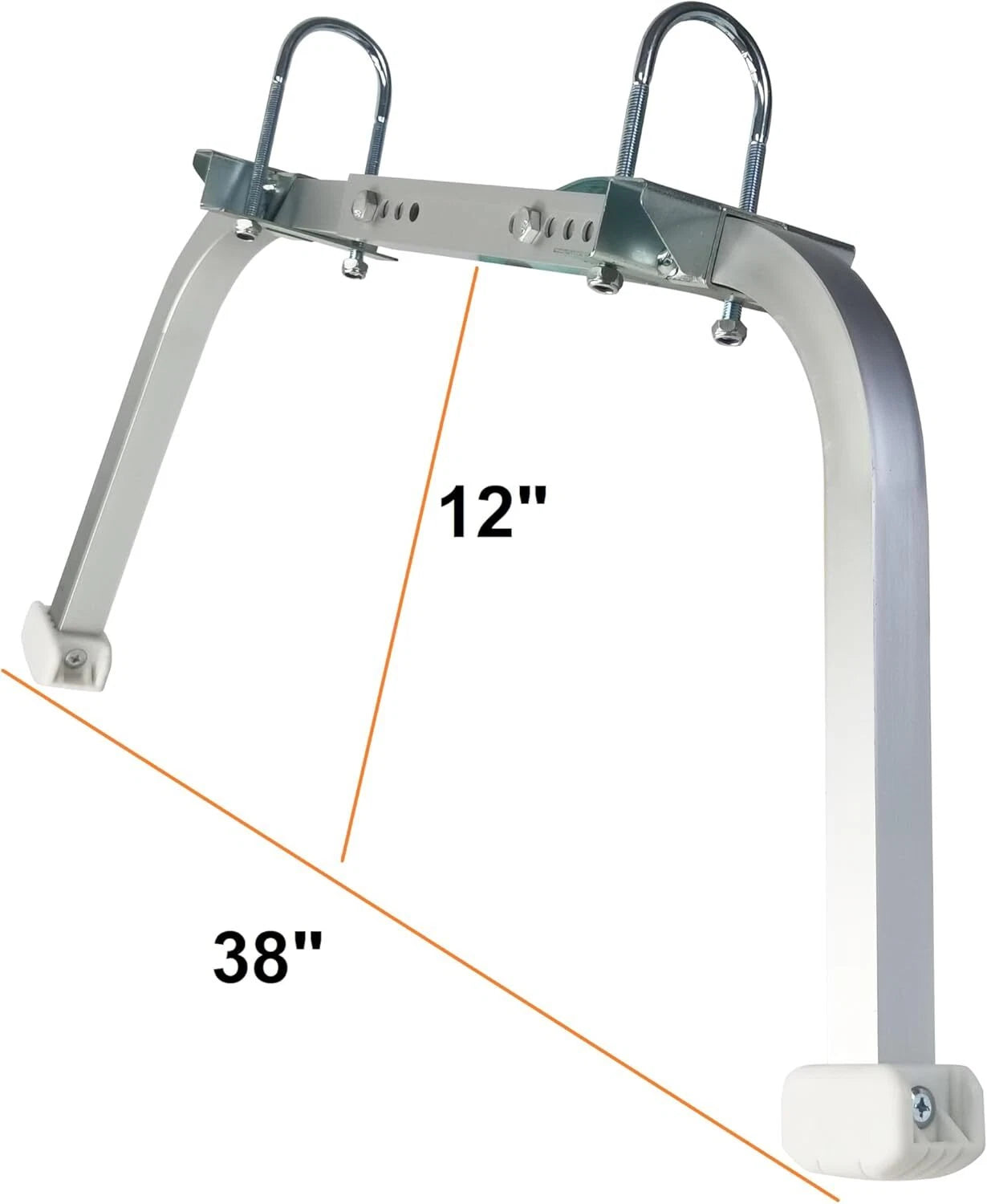 Ladder stabilizer with non-slip rubber backing pads to secure wall ladder hooks. 07FC0E-D4 - KOEEK