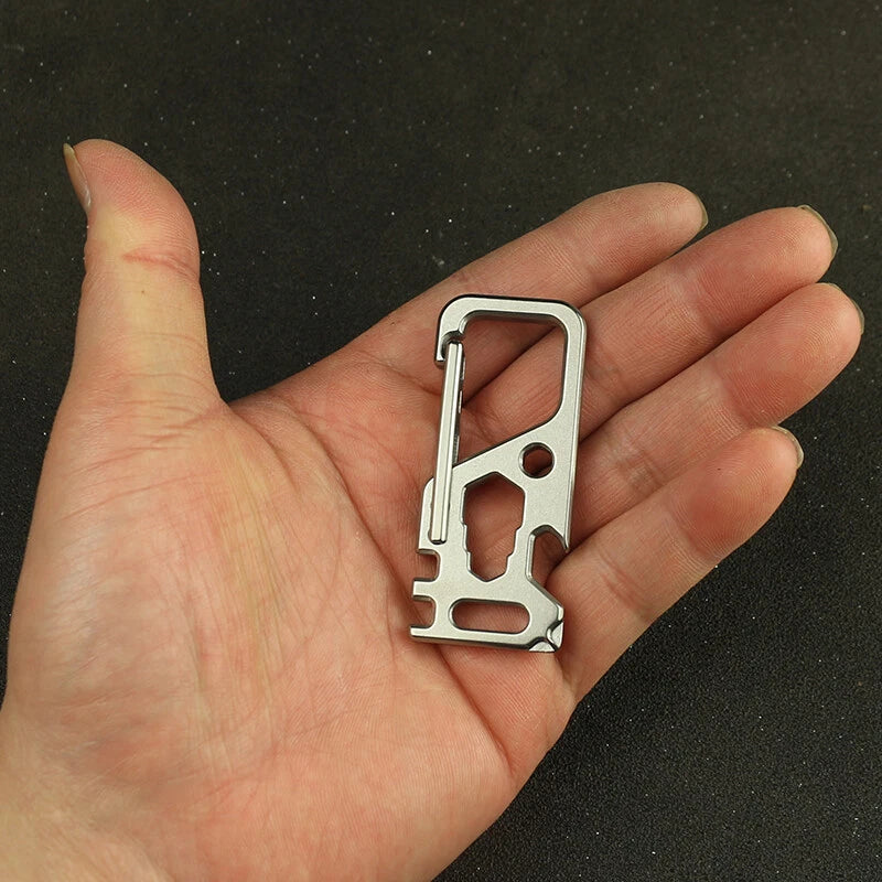 HotTitanium TC4 Mechanic Key Chain Carabiner Opener Outdoor Multi EDC Tool M-KC1 07FC0E-D4 - KOEEK