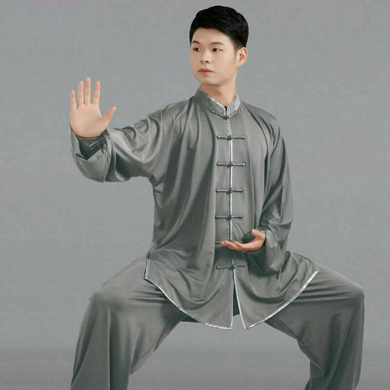 Chinese Tai Chi Kung Fu Uniform Milk Silk Martial Arts Uniform Wushu Taiji Suit 07FC0E-D4 - KOEEK
