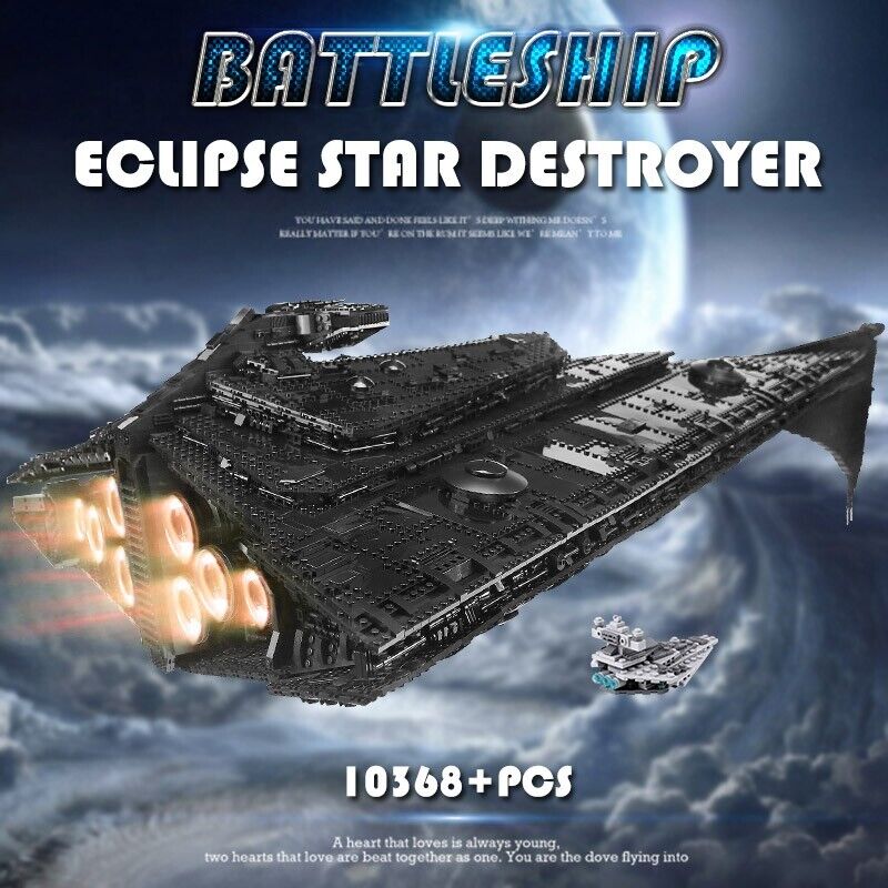 new Mould King 21004 Starship Destroyer Eclipse-Class Dreadnought Spaceship Kit UCS MOULD KING - KOEEK