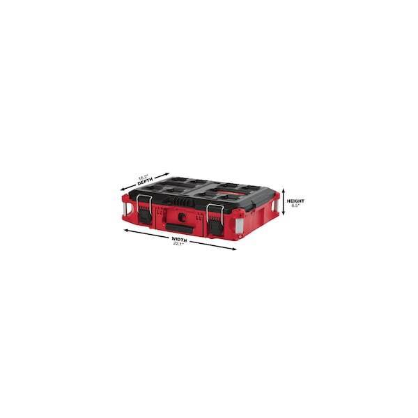 new Milwaukee Tool 48-22-8424 Packout Tool Box, Black/Red, 22 In W X 16-1/4 In D X