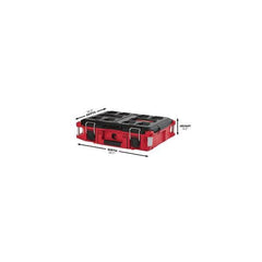 new Milwaukee Tool 48-22-8424 Packout Tool Box, Black/Red, 22 In W X 16-1/4 In D X