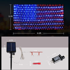 (Upgraded) Solar American Flag Lights, 2-in-1 Plug-in & Solar Powered Flag Li... 07FC0E-D4 - KOEEK