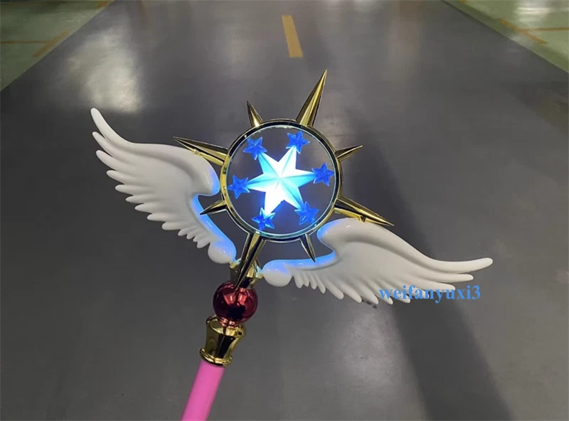 Card Captor Sakura Kinomoto Star Cane 47in  Glowing Magic Wand Cosplay Prop Gift 07FC0E-D4 - KOEEK
