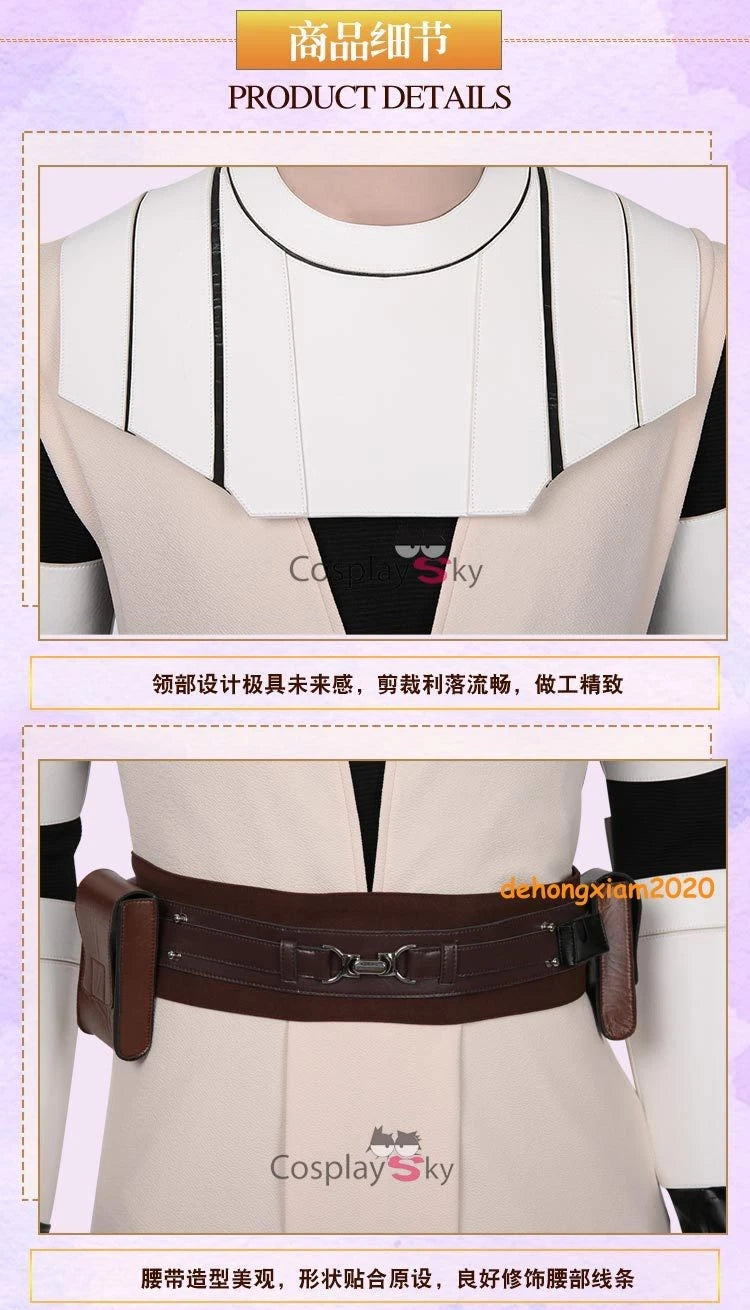 Star Wars The Clone Wars Obi Wan Kenobi Cosplay Costume Uniform Outfit Halloween 07FC0E-D4 - KOEEK