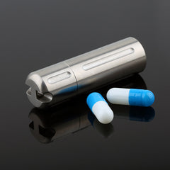 Waterproof canister pill Container Titanium EDC Emergency Key pendant Keychain 07FC0E-D4 - KOEEK