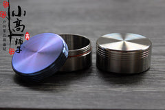 Titanium Round Waterproof Mini Pill Box Case Travel Medicine Container EDC Box 07FC0E-D4 - KOEEK